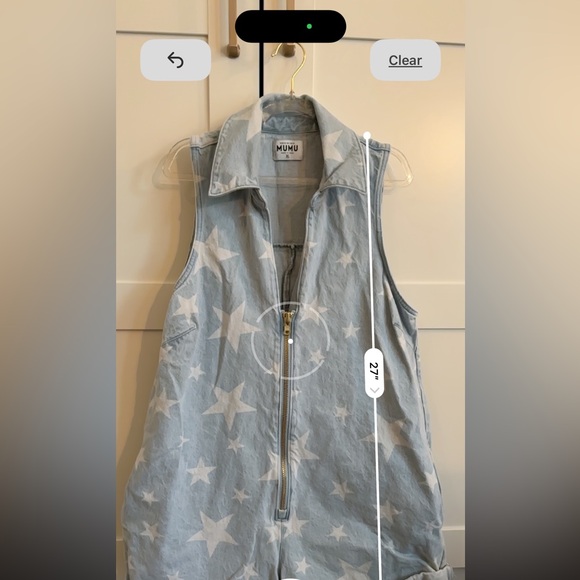 Show me your Mumu American flag denim romper size XL - Picture 6 of 6